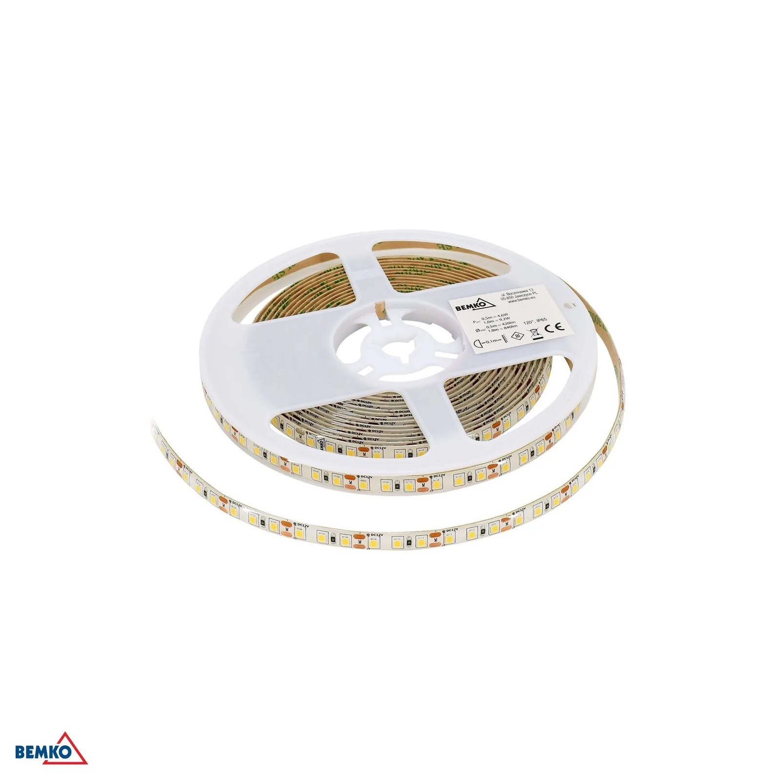 Bemko LED pásik 12V DC IP65 6500K 5 m BM-D87-LS-2835-600-IP65-ACW