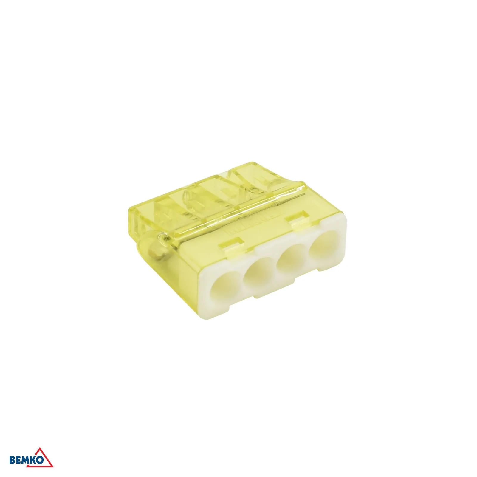 Bemko bezšróbová push-in svorkovnica pre vodiče 0,5-2,5 mm², 4-vodičová, 24 A, 450 V BM-E00-PC24-100