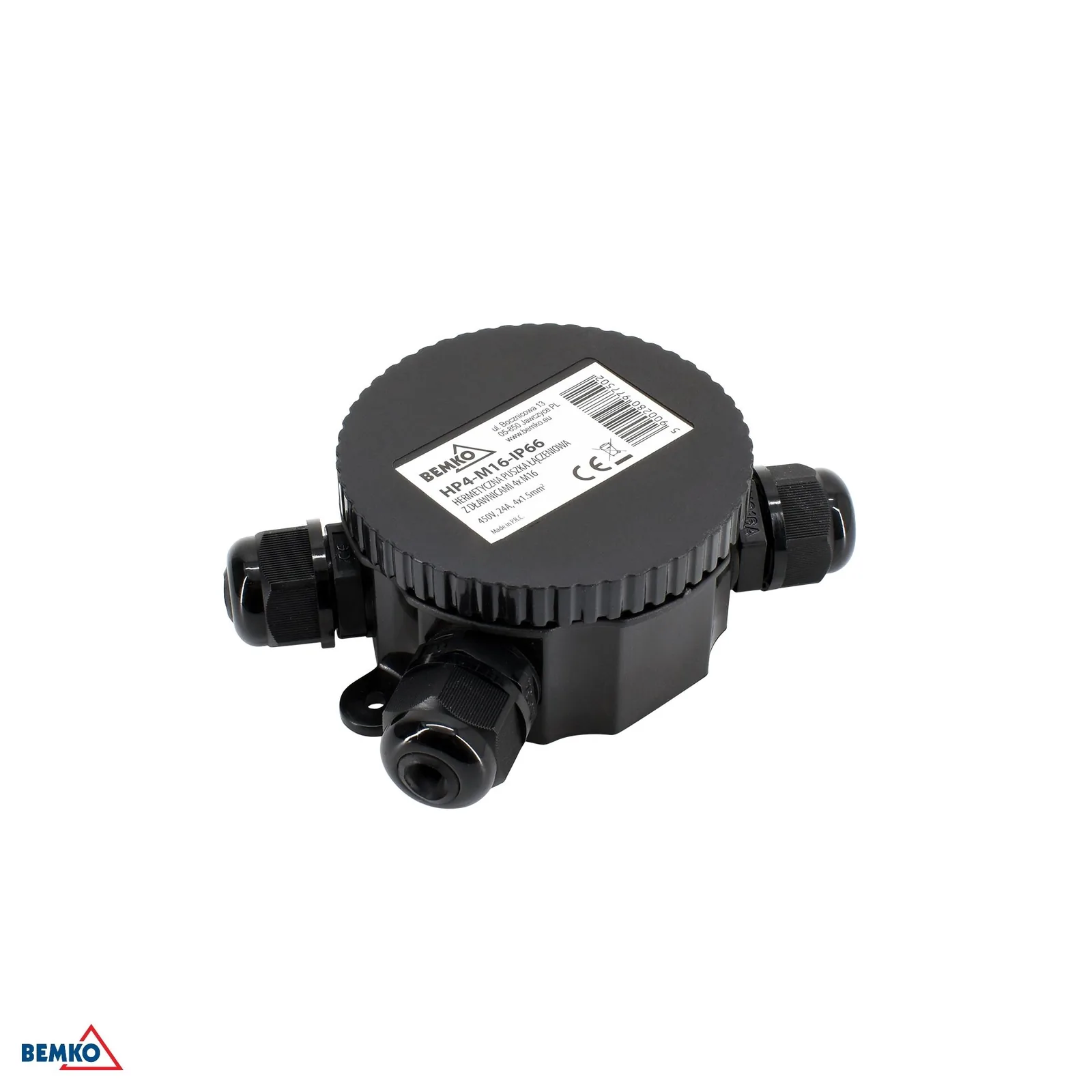 Bemko vodotesná spojovacia krabica IP66 4-cestná BM-E04-HP4-M16-IP66