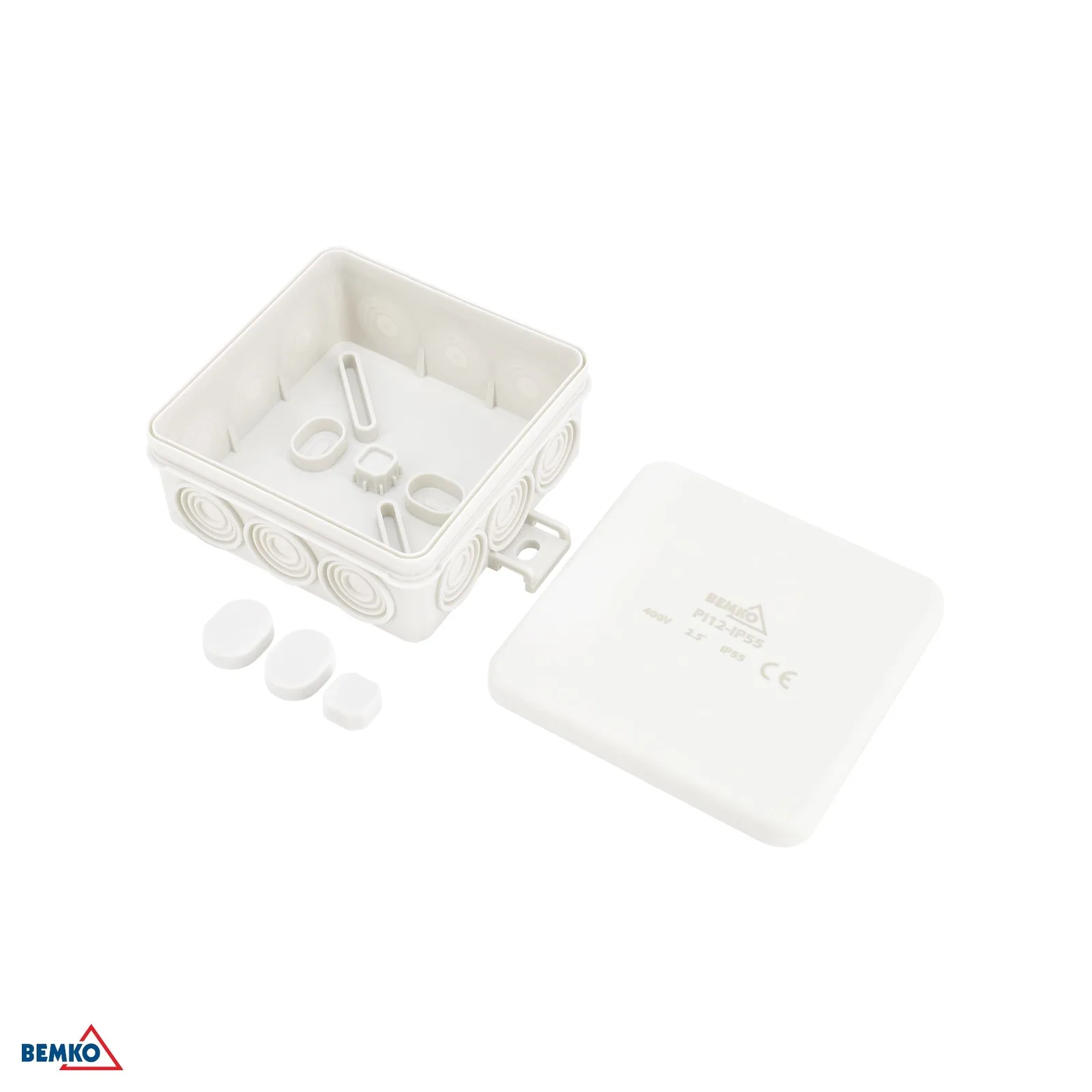 Bemko inštalačná krabica povrchová IP55 85 × 85 × 36,5 mm 12P BM-E04-PI12-IP55