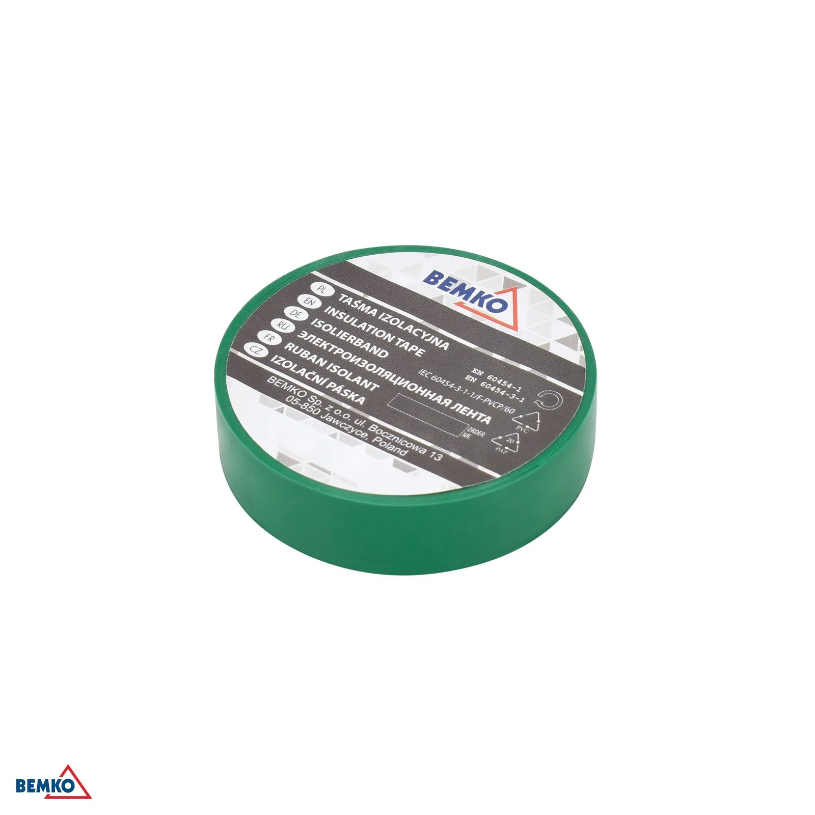Bemko izolačná páska 15 mm x 10 m zelená BM-E30-PVC1510GR