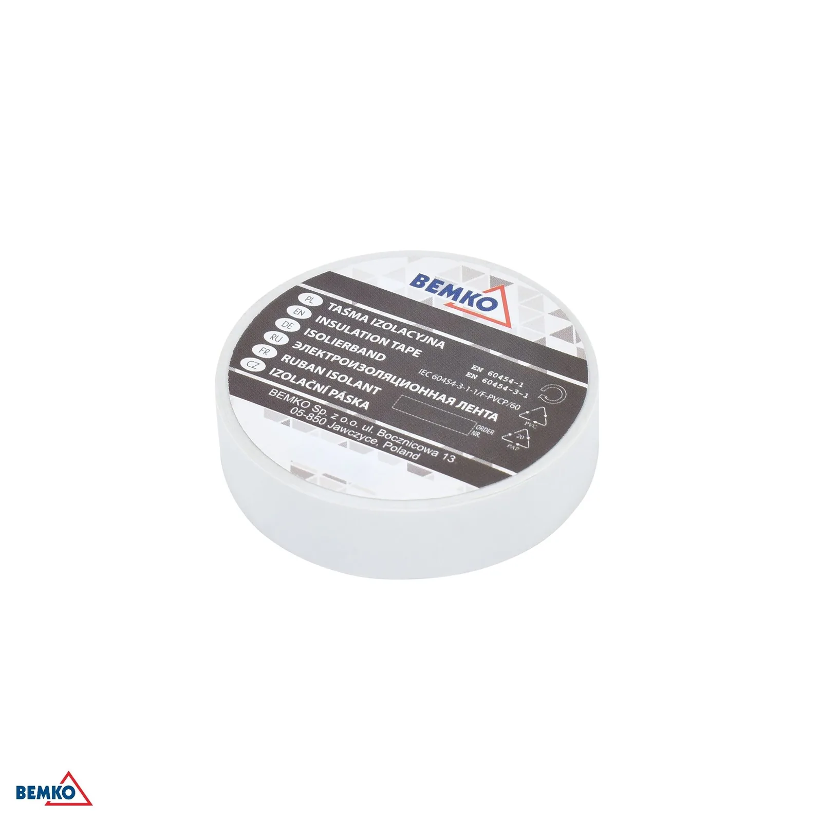 Bemko izolačná páska biela 19 mm x 20 m BM-E30-PVC1920WH