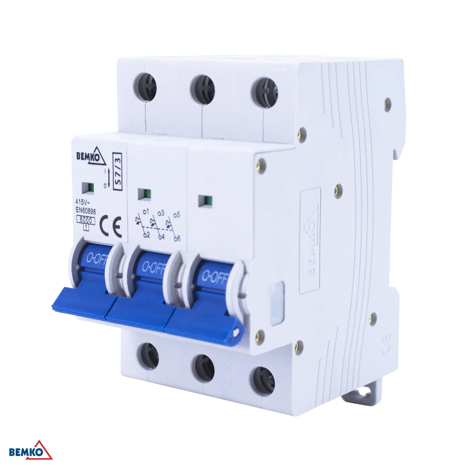 Bemko modulový trojpólový istič B 50 A BM-S-A00-S7-3P-B50