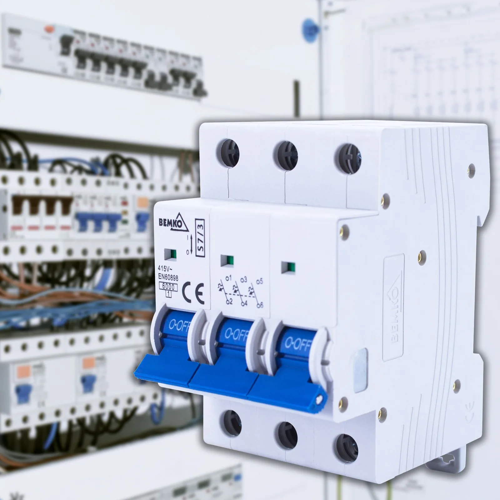 Bemko modulový istič 3P C 10A BM-S-A00-S7-3P-C10