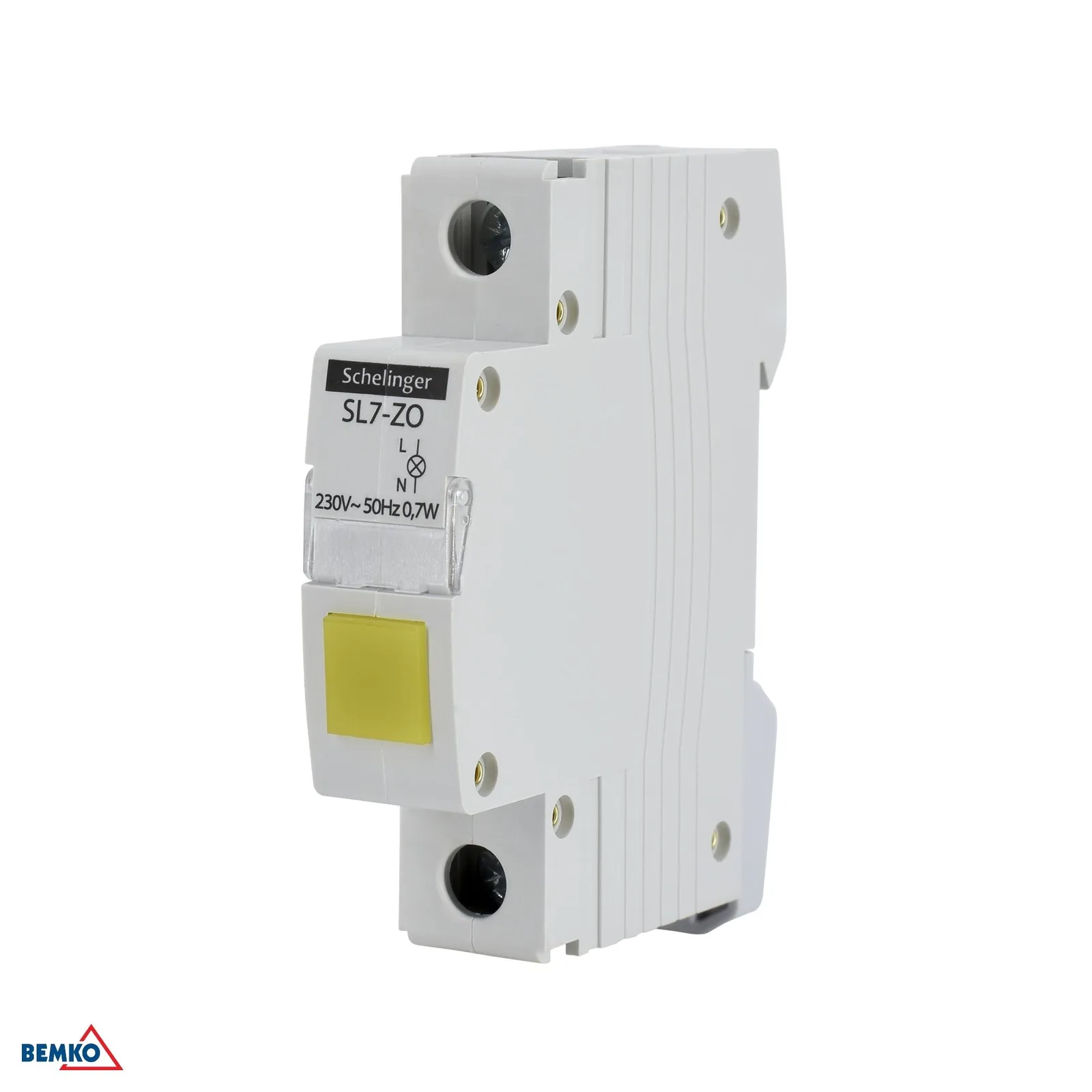 Schelinger signalizačná kontrolka na DIN lištu 230 V žltá BM-S-A15-SL7-ZO