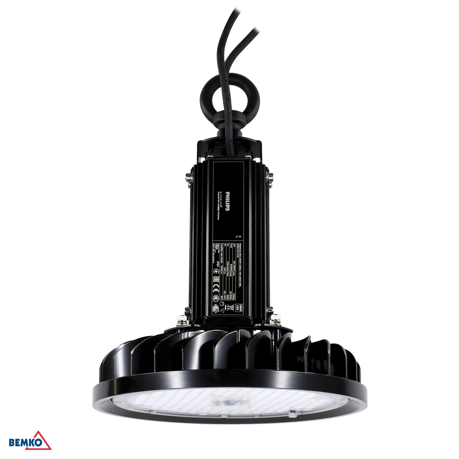 Luxmena LED highbay svietidlo 100W 4000K 15000 lm IP65 BM-S-C85-HBU2-100V-740P-120BL