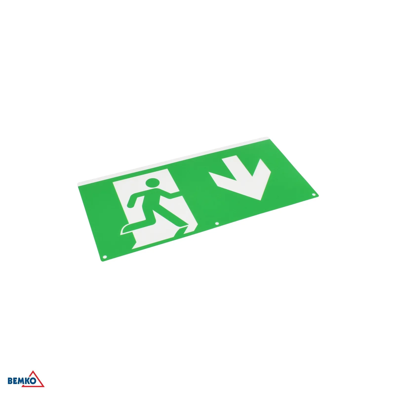 Piktogram na svietidlo so šípkou dole doprava 324 x 158 mm BM-S-C91-MLR-PKT-VDR