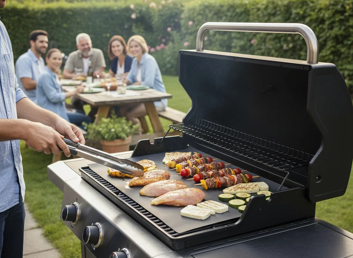 Sada 2 teflónových podložiek na gril 40 × 33 cm CH-BBQ1596 - detail 2