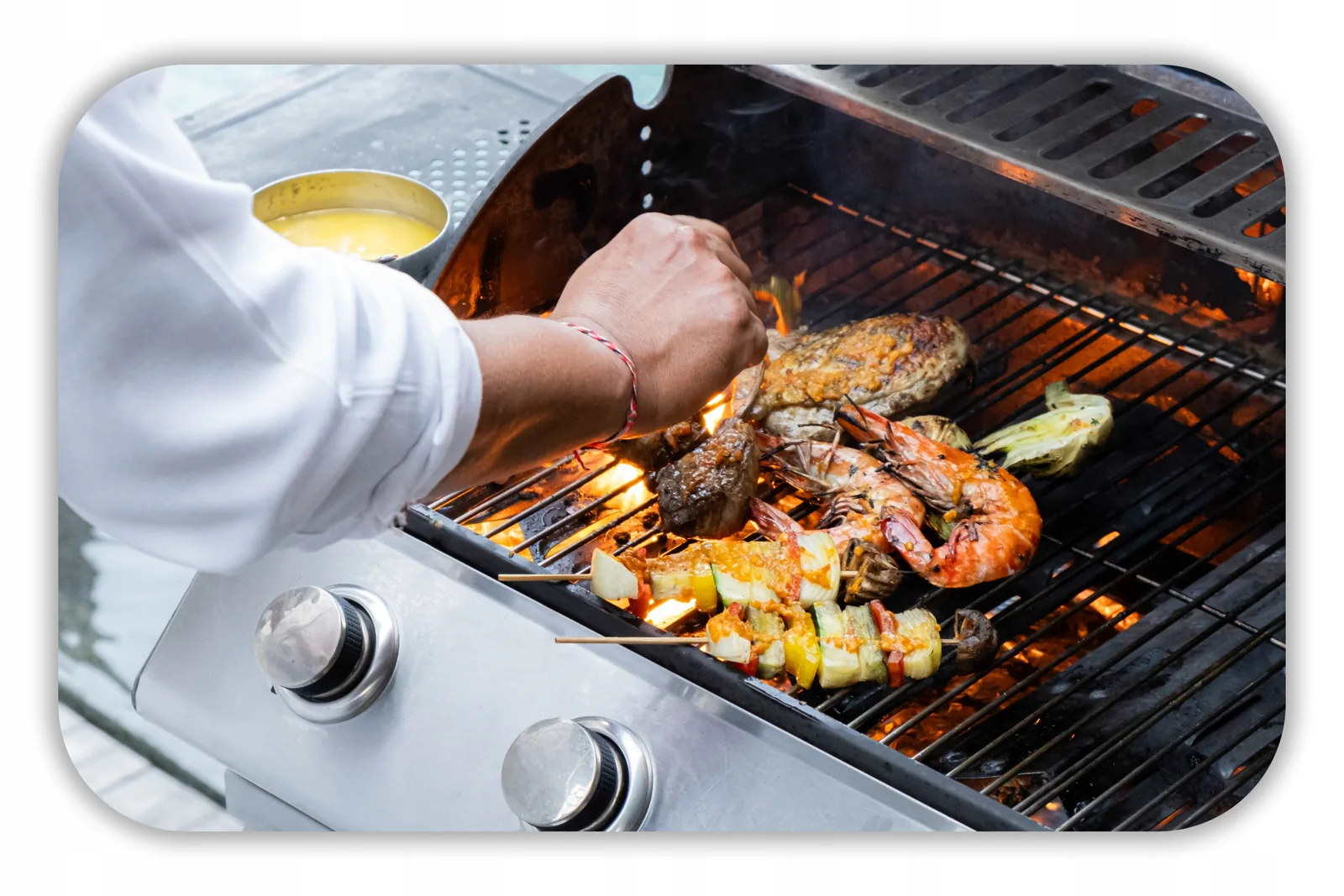 Plynový gril 3+1 s bočným horákom a reduktorom 10,3 kW CH-BBQ8069 - detail 2