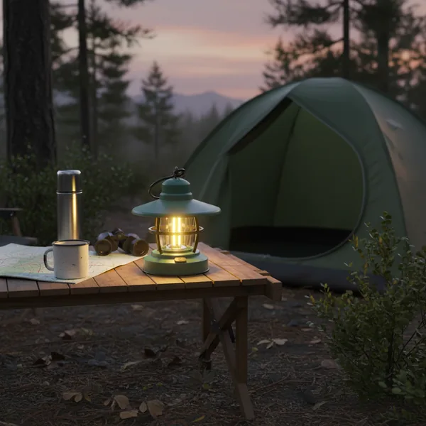 Kempingová LED lampa s háčikom 11 x 11 x 12,8 cm CH-CAM7695
