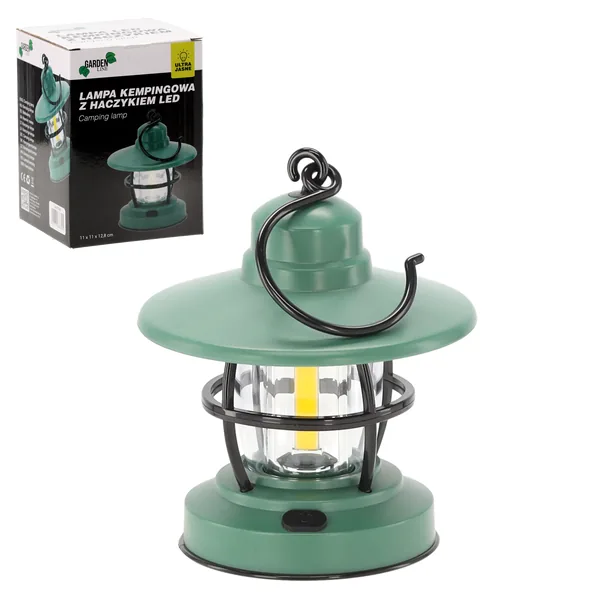 Kempingová LED lampa s háčikom 11 x 11 x 12,8 cm CH-CAM7695 - detail 3