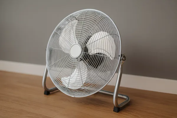 Strieborný podlahový ventilátor 70 W 50 cm CH-FAN8960