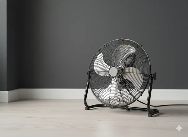 Čierny podlahový ventilátor 50 cm 70 W CH-FAN8984 - detail 2