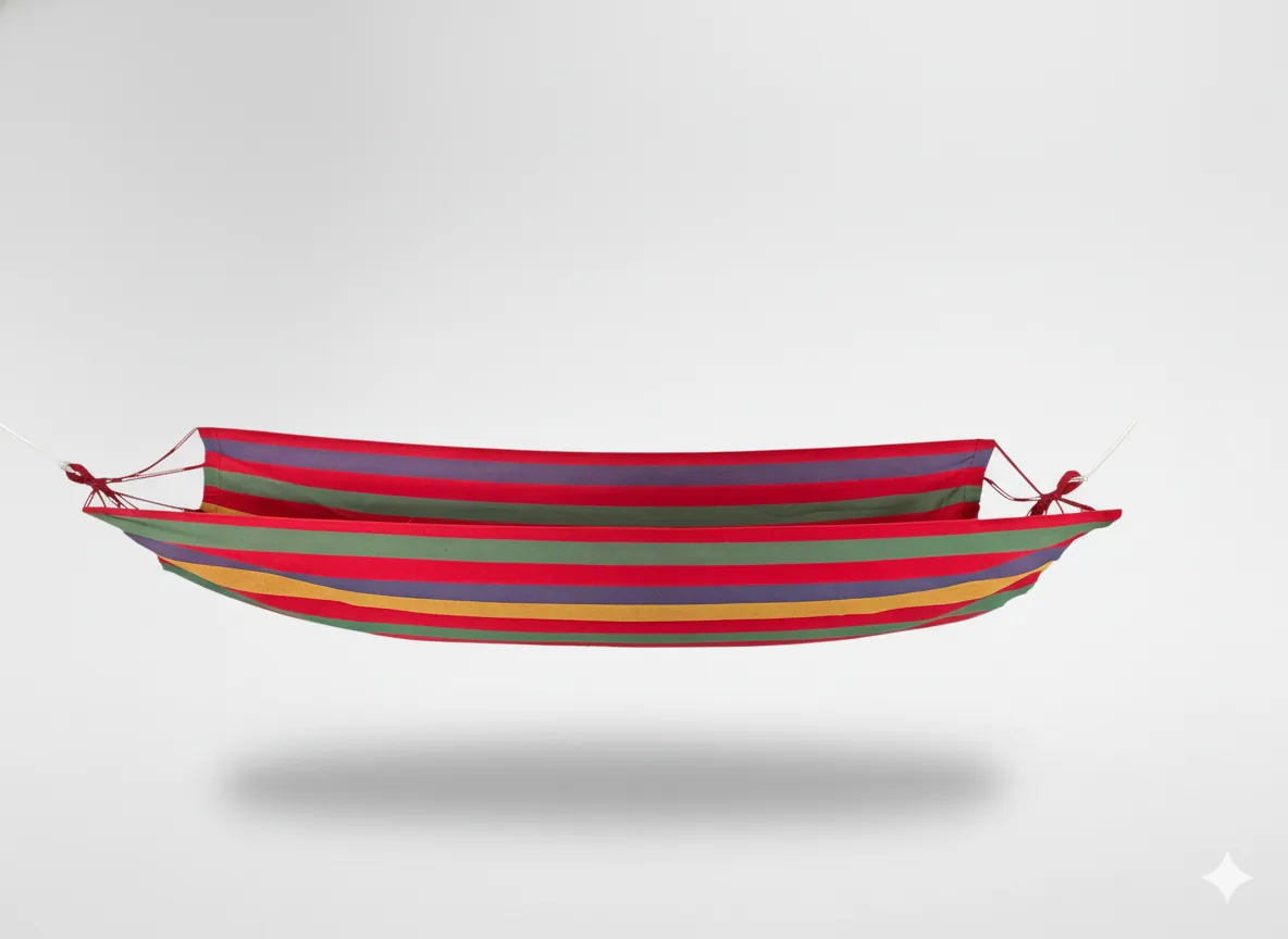 Hojdacia sieť 200X100 cm červená pruhovaná CH-HAM3323 - detail 2