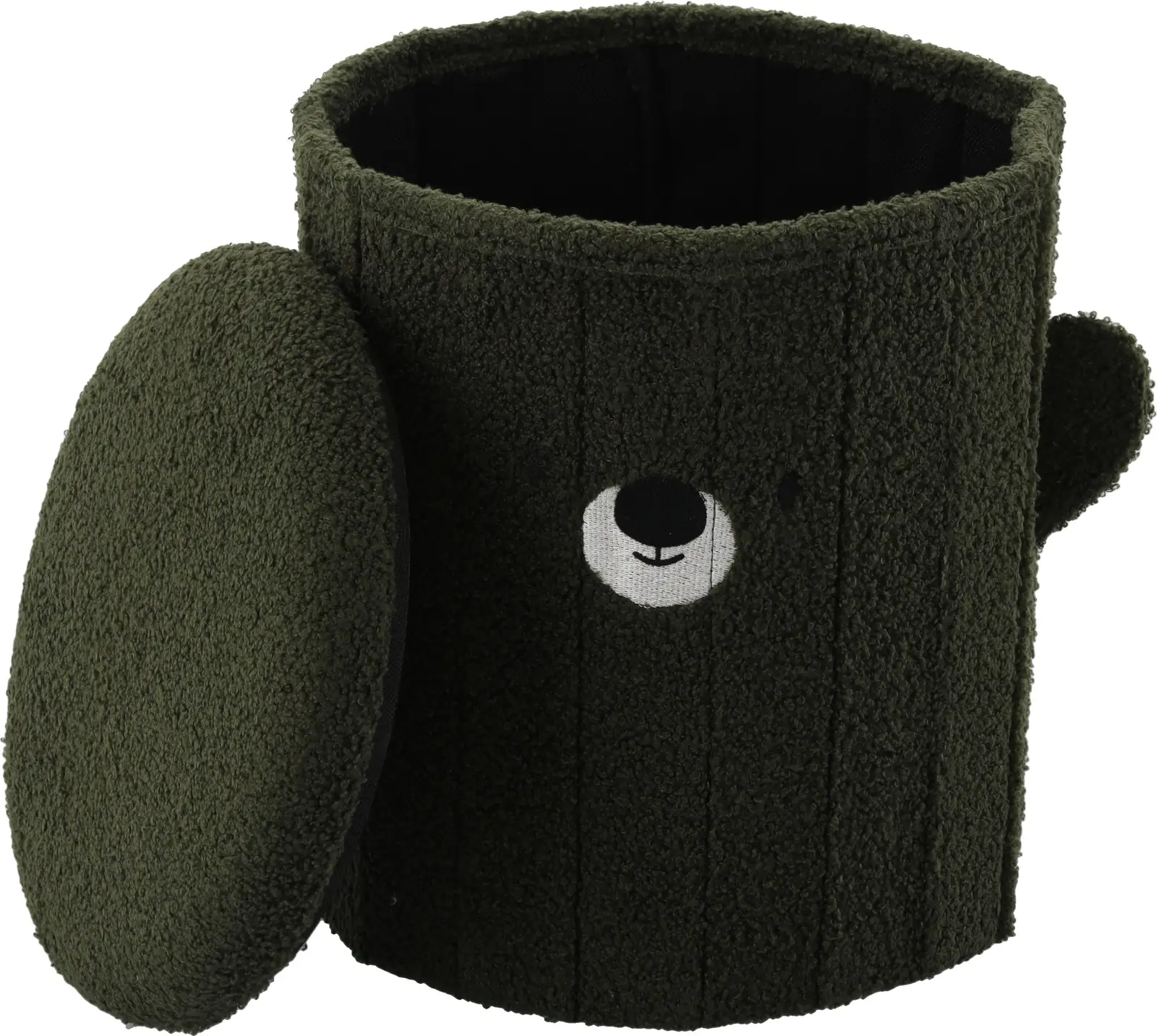 Skladacia taburetka s úložným priestorom 28 × 28 × 34 cm zelená CH-PHO4267 - detail 3