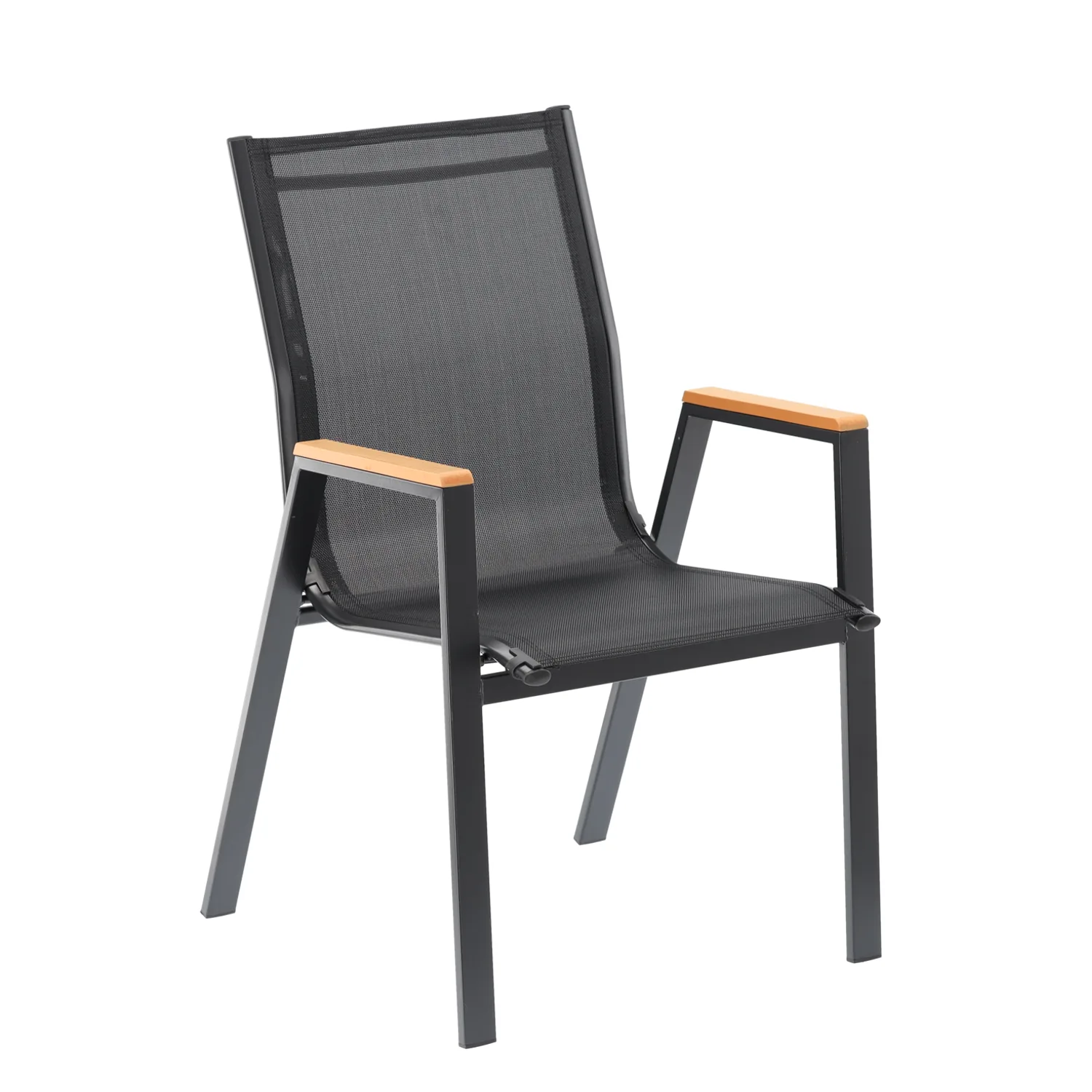 Oceľová záhradná stolička s podrúčkami Polywood 61 x 56 x 90 cm CH-RIT9507