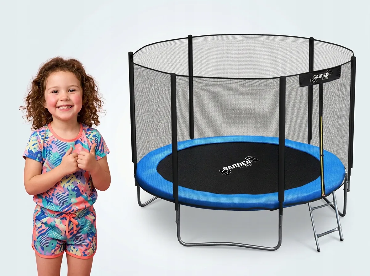 Záhradná trampolína 252 cm s ochrannou sieťou a rebríkom CH-TRA9863