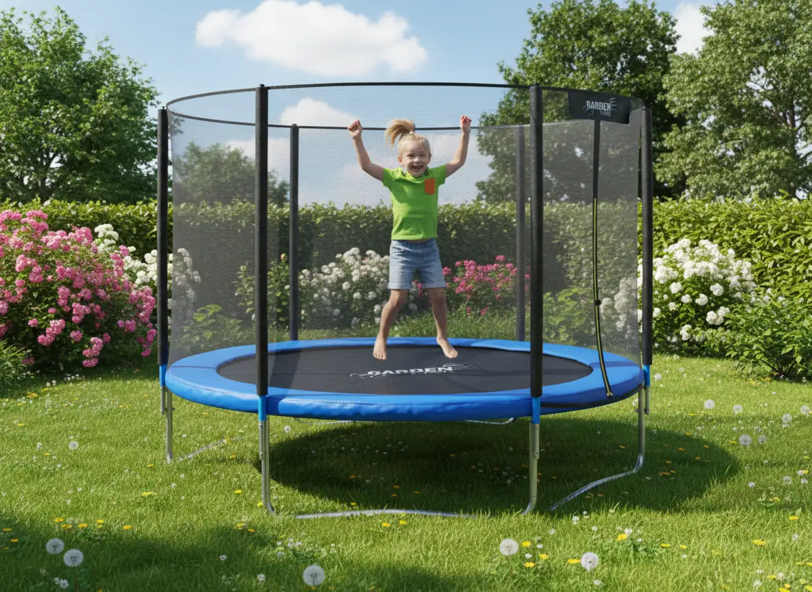 Záhradná trampolína 252 cm s ochrannou sieťou a rebríkom CH-TRA9863 - detail 5