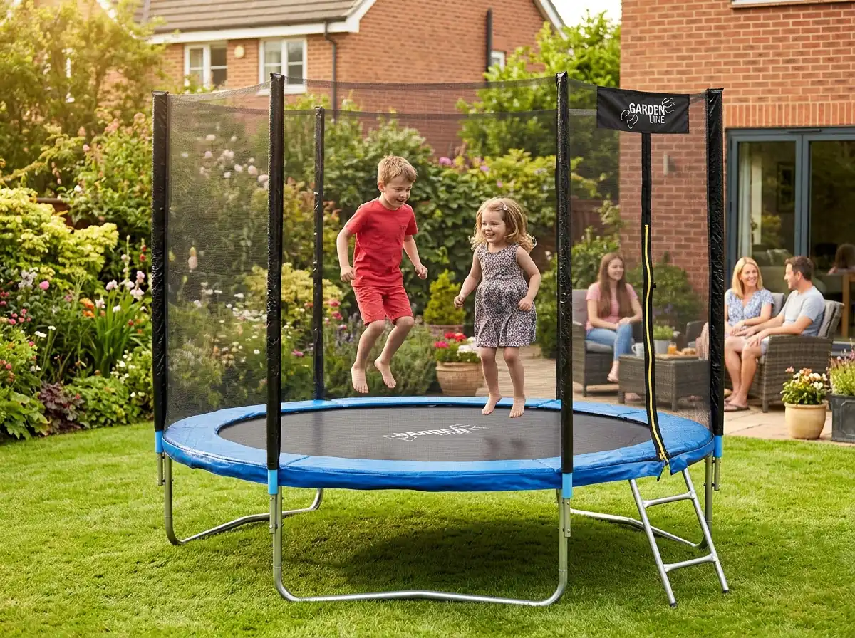 Záhradná trampolína 252 cm s ochrannou sieťou a rebríkom CH-TRA9863 - detail 6