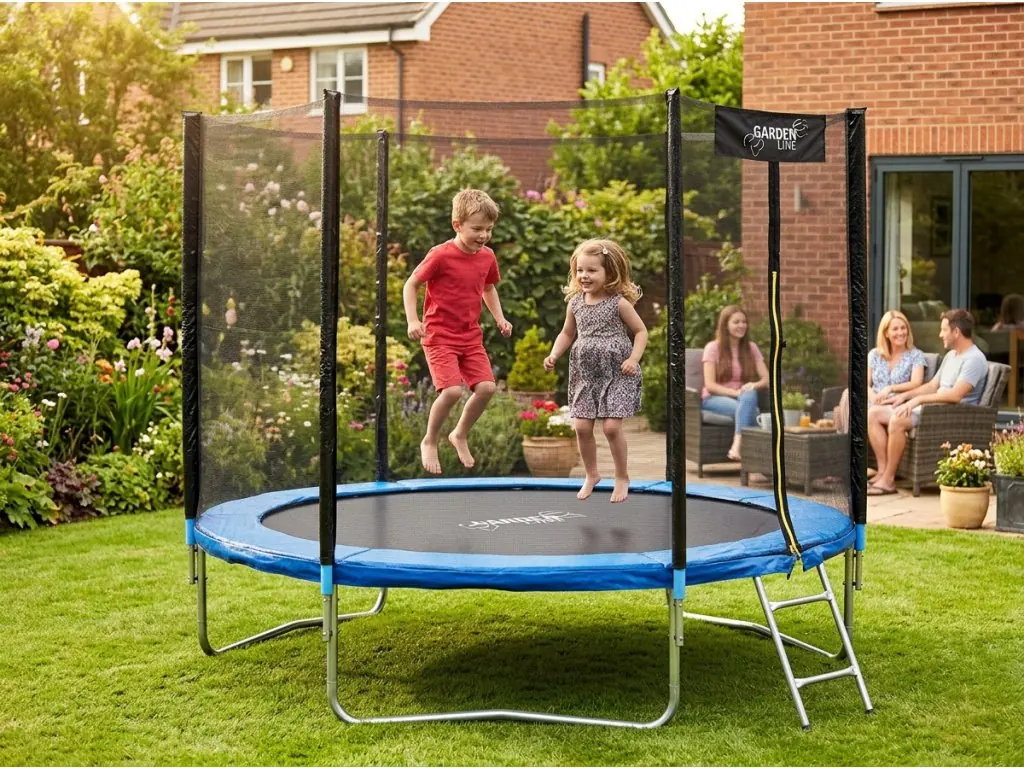 Záhradná trampolína 252 cm s ochrannou sieťou a rebríkom CH-TRA9863 - detail 7
