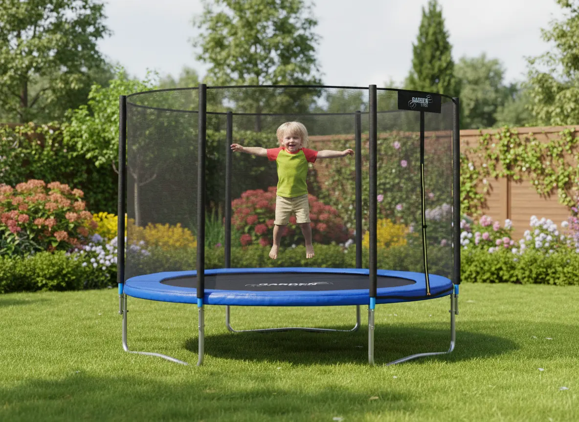Záhradná trampolína 312 cm s ochrannou sieťou a rebríkom CH-TRA9870 - detail 2