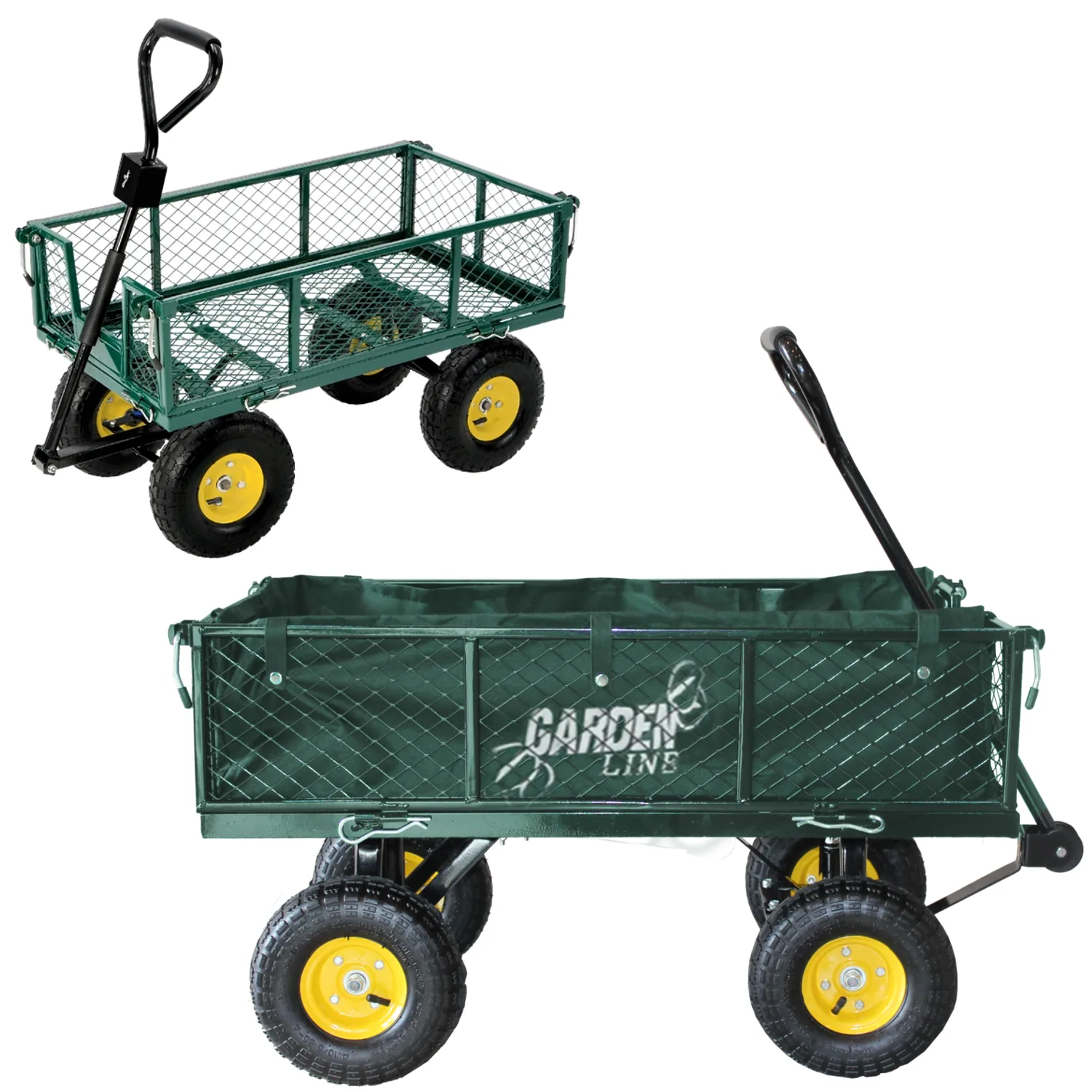 Dvojfunkčný záhradný vozík 300 kg s nafukovacími kolesami CH-WOZ6841 - detail 3