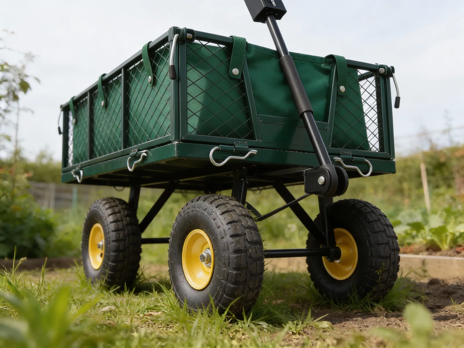 Dvojfunkčný záhradný vozík 300 kg s nafukovacími kolesami CH-WOZ6841 - detail 4