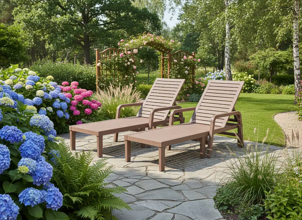 Plastové záhradné lehátko 192 × 66 × 33 cm svetlohnedé CH-ZUM6416