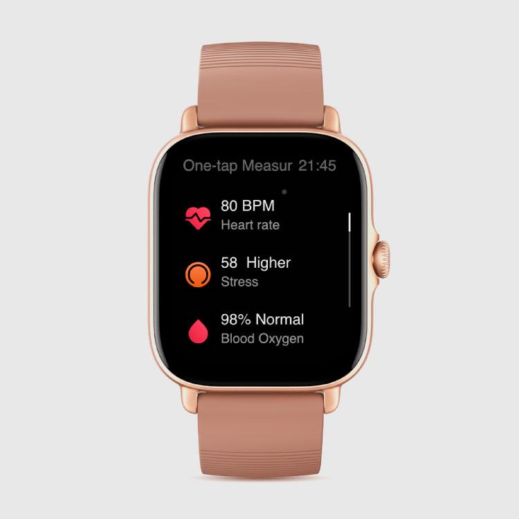 Sprawdź 4 główne wskaźniki stanu zdrowia za jednym dotknięciem Amazfit GTS 3
