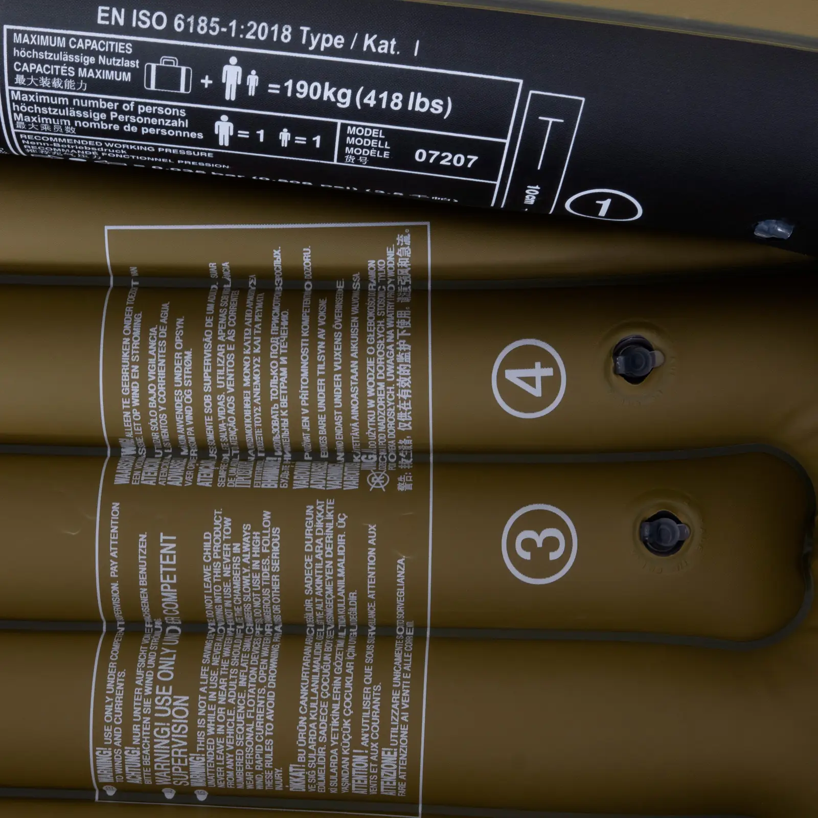 Nafukovací rybársky čln Fishman Pathfinder s veslami pre 2 osoby L-07207-1 detail 2