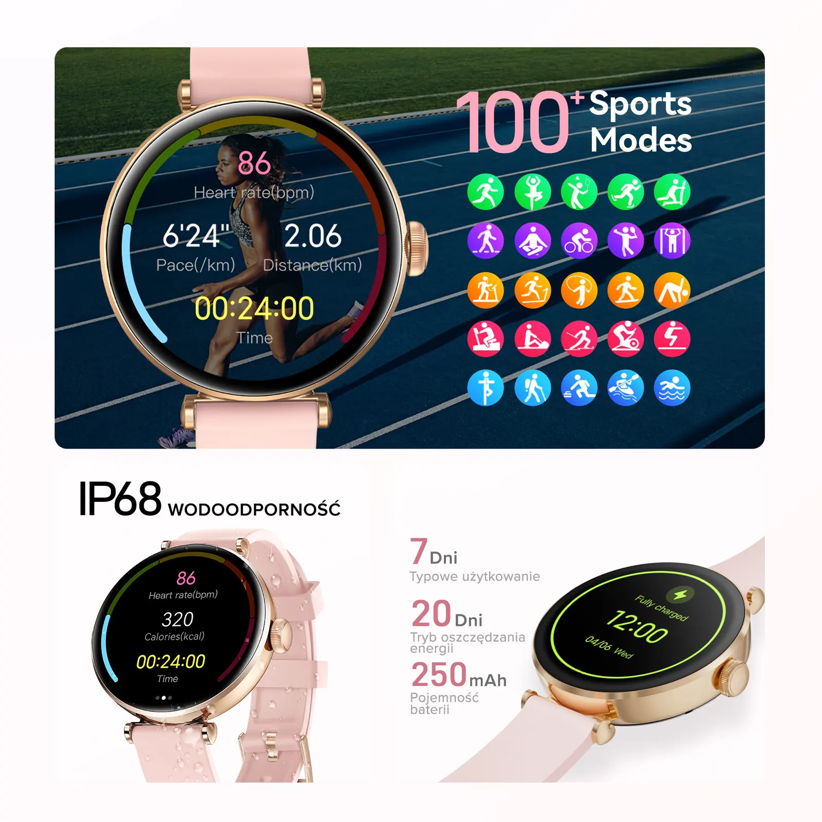 Dámske smart hodinky KIESLECT Pura Gold L-KIESLECT-PURA detail 5