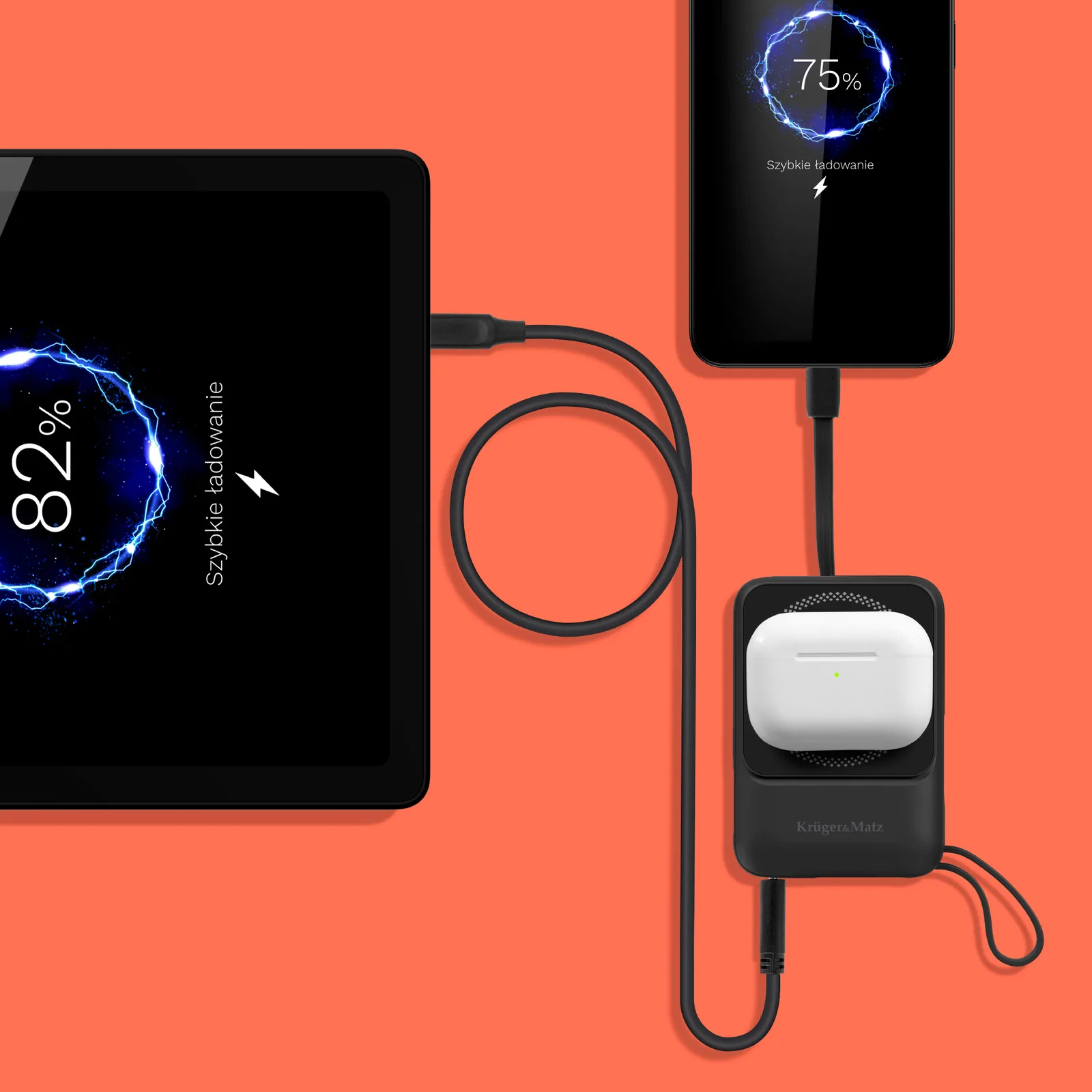 Powerbanka 10000 mAh L-KM0913-BL detail 6