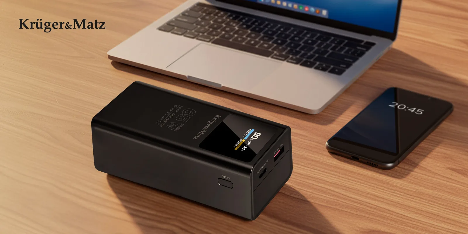 Krüger&Matz powerbanka 20000 mAh, 65 W L-KM0914