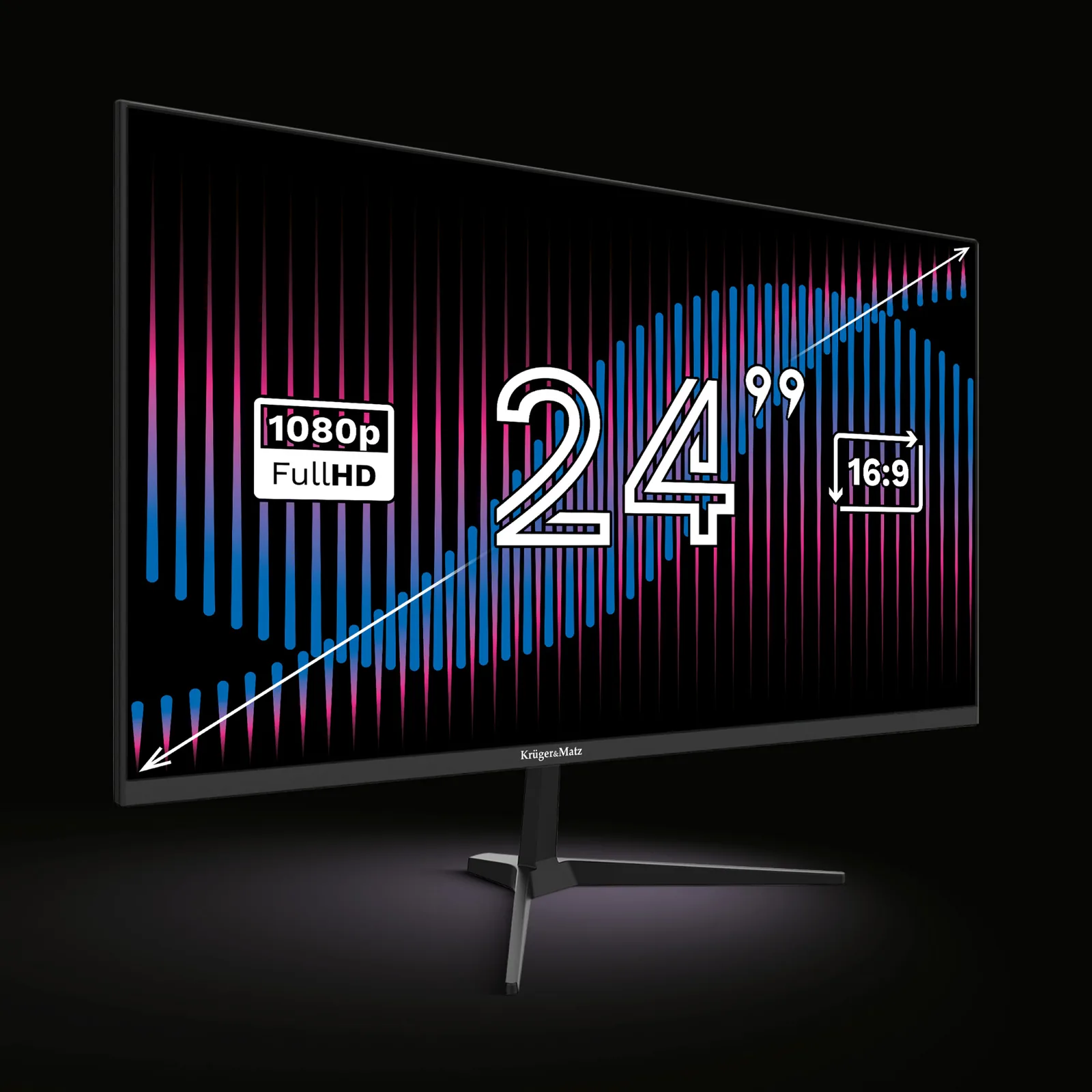 Počítačový monitor Krüger&Matz 24" Full HD IPS 100 Hz s reproduktormi L-KM9901-MT24 detail 2
