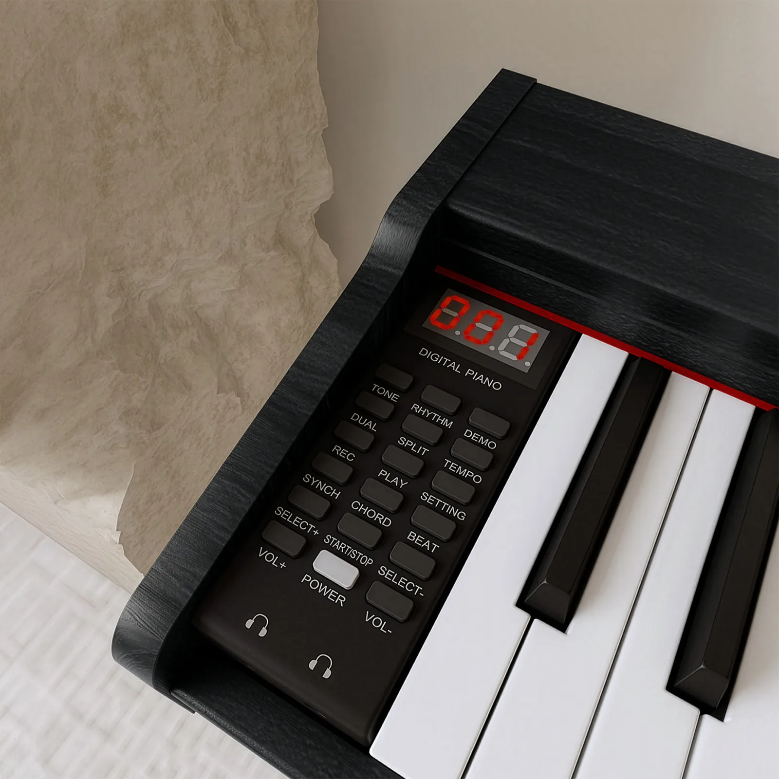 Digitálne piano Krüger&Matz KMDP-45, 88 klávesov, kladivková mechanika, matná čierna L-KMDP-45-BK detail 3