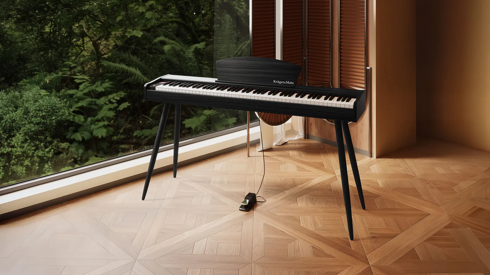 Digitálne piano Krüger&Matz KMDP-45P 88 kláves čierne matné L-KMDP-45P-BK