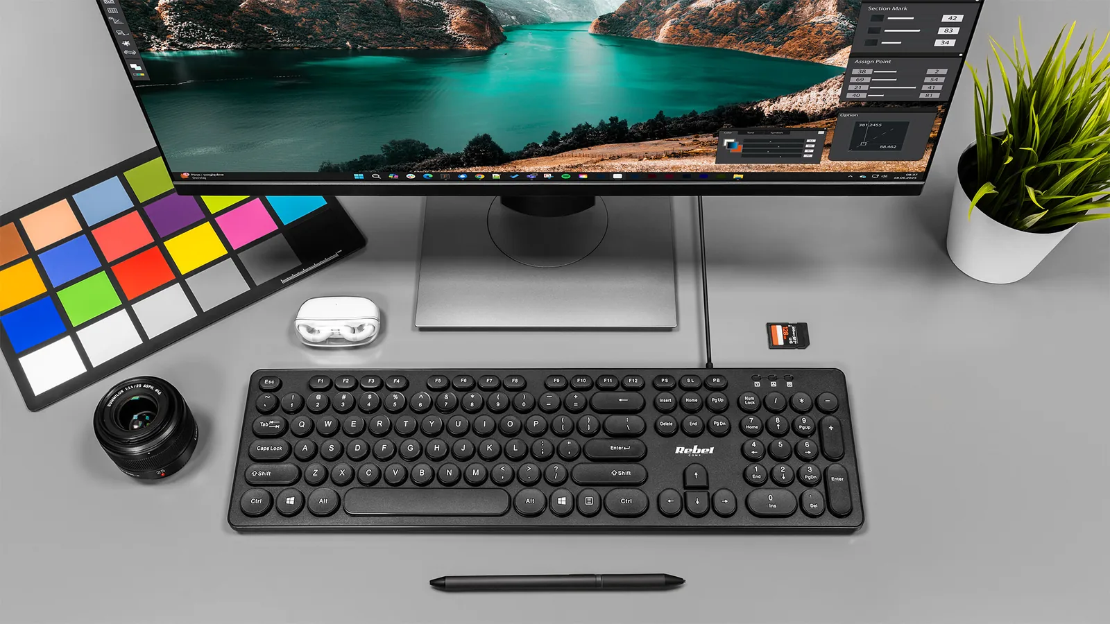Drôtová membránová klávesnica USB Rebel WDK100 L-KOM1029