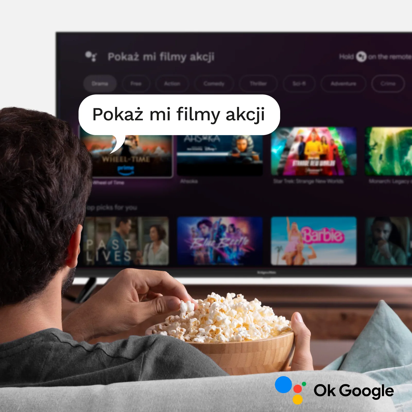 Diaľkový ovládač pre televízory Krüger&Matz s Google TV L-PIL0372 detail 2