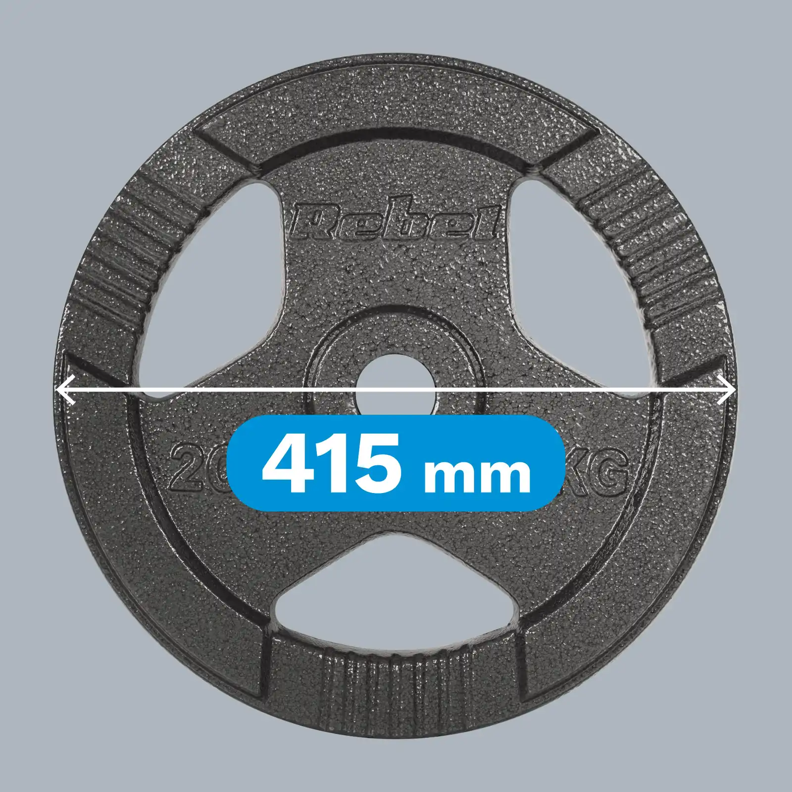 Liatinový olympijský kotúč na činku 20 kg 51 mm s úchytmi Rebel Active L-RBA-2143-20 detail 4