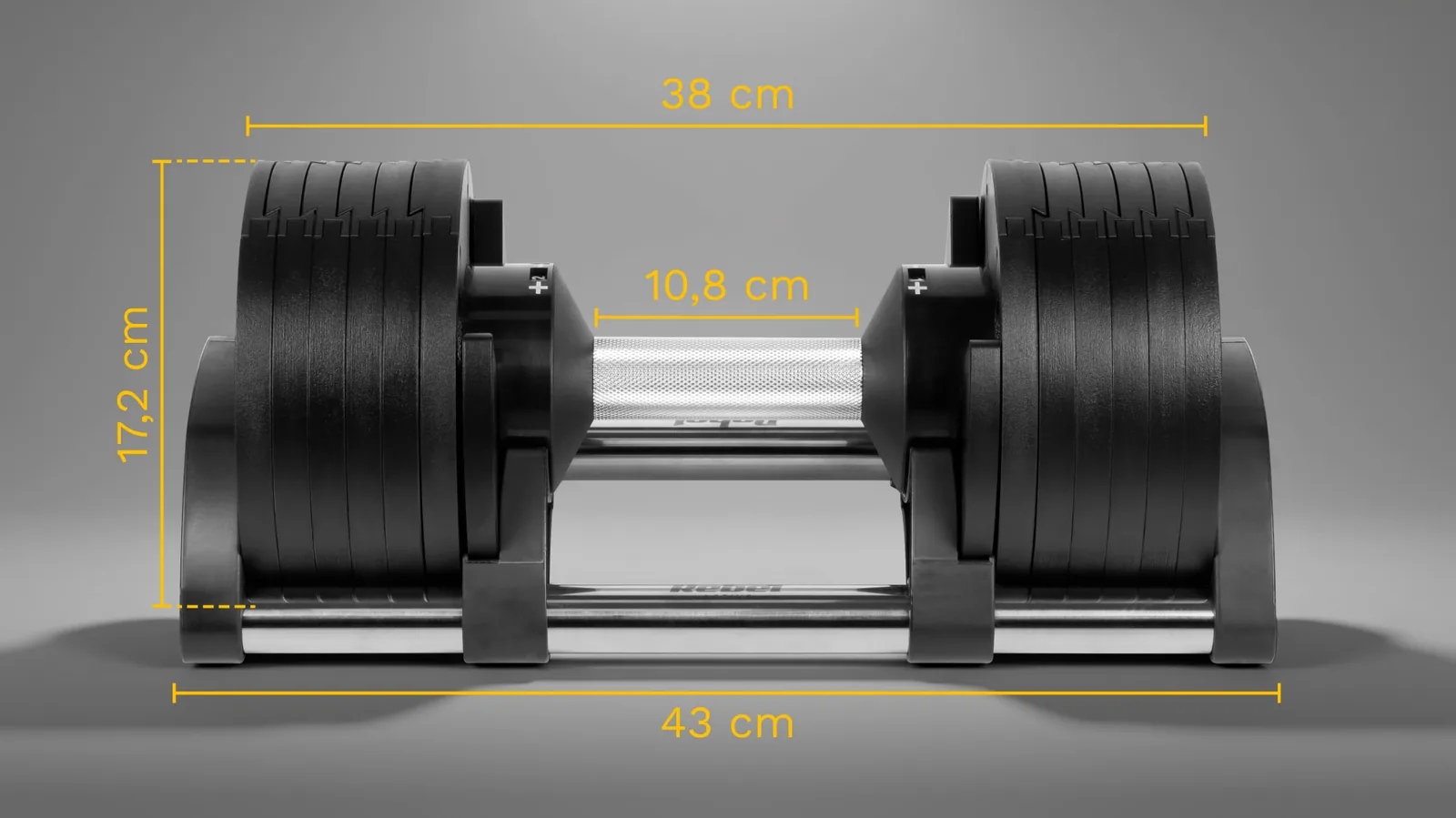 Nastaviteľná jednoručná činka 24 kg Rebel Active L-RBA-2332-24 detail 6