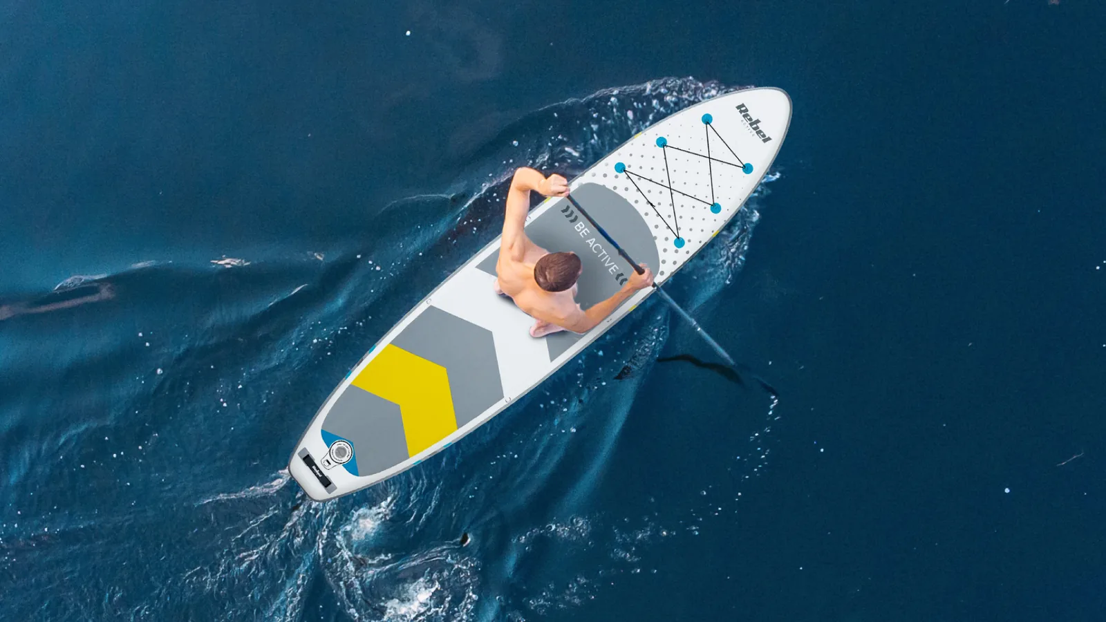 Nafukovací paddleboard SUP Rebel Active RBA4501 biely, 350 cm L-RBA-4501-WH