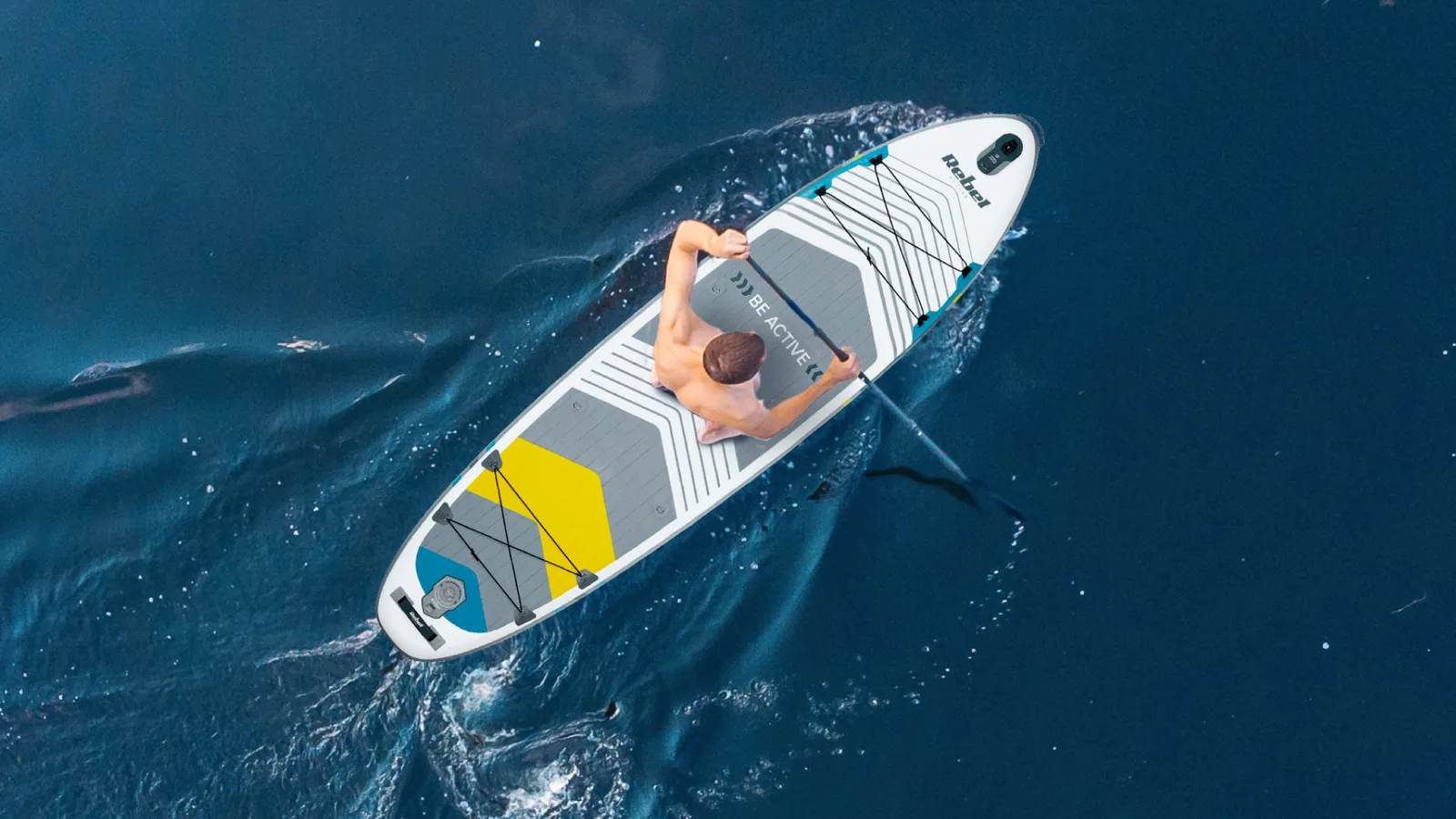 Nafukovací paddleboard so sedadlom Rebel Active RBA4507 335 cm biely L-RBA-4507-WH