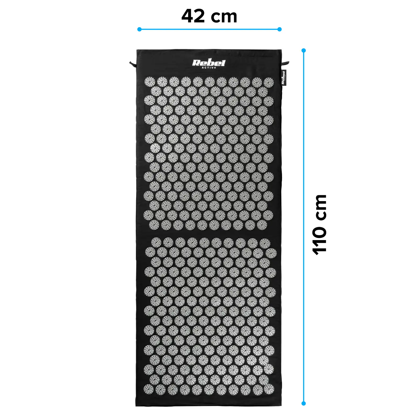 Akupresúrna podložka s vankúšom XL 110 × 42 cm Rebel Active L-RBA-6010-BK detail 5