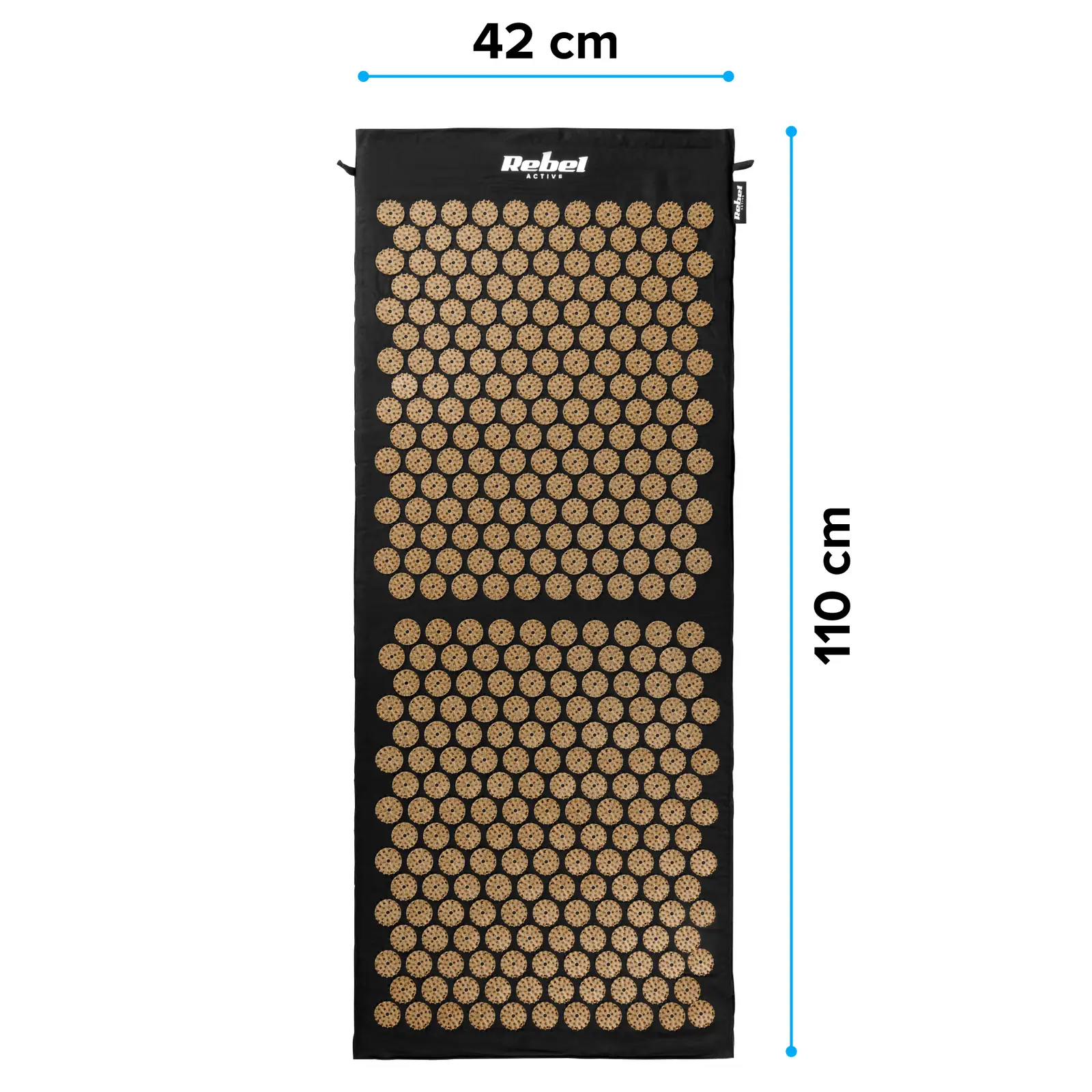 Akupresúrna podložka s vankúšom XL 110 × 42 cm, zlaté hroty, Rebel Active L-RBA-6010-GL detail 5