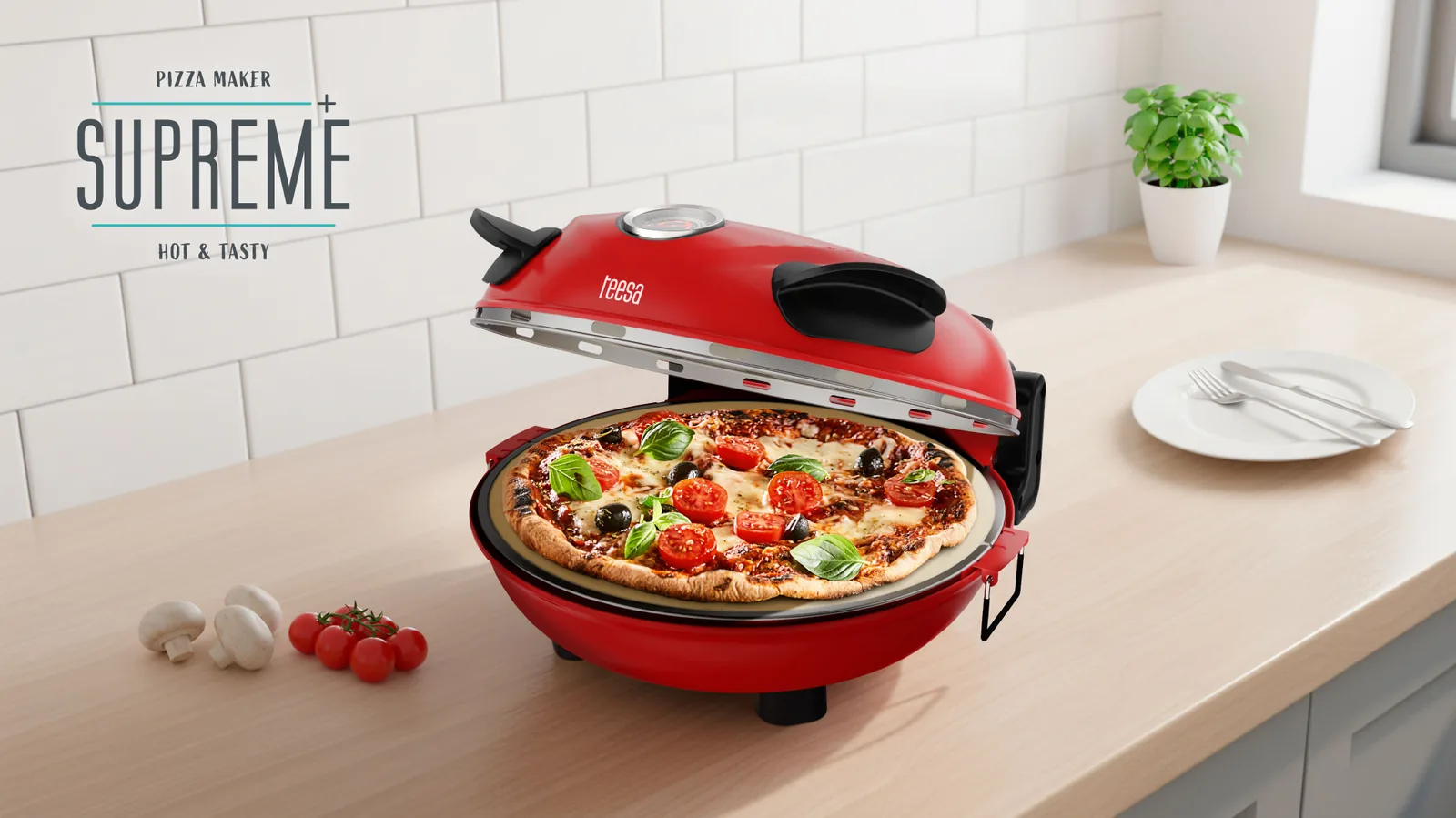 Teesa Supreme pec na pizzu, 31 cm, 1200 W L-TSA3238