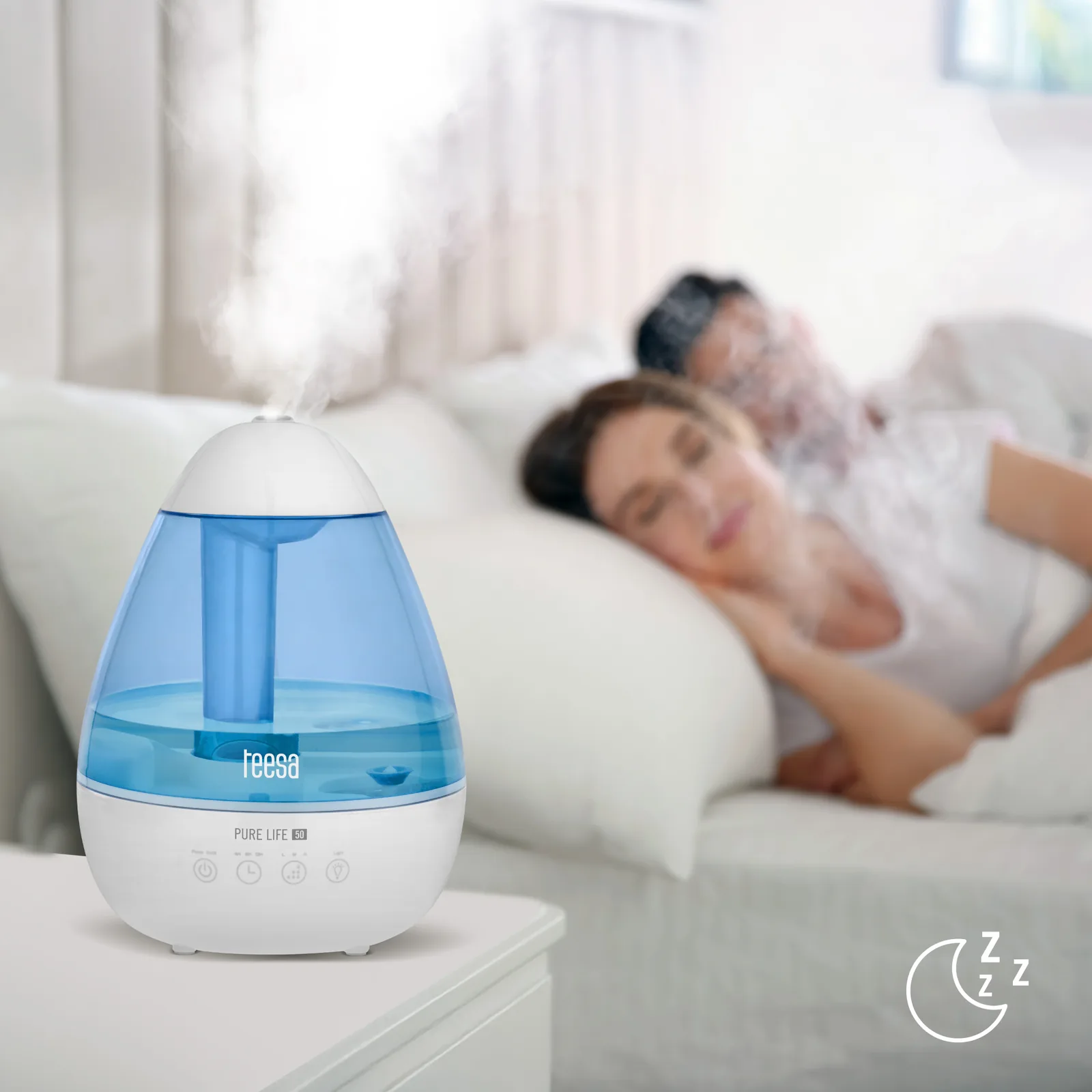 Ultrazvukový zvlhčovač vzduchu s difuzérom Teesa Pure Life 50 L-TSA8064 detail 3