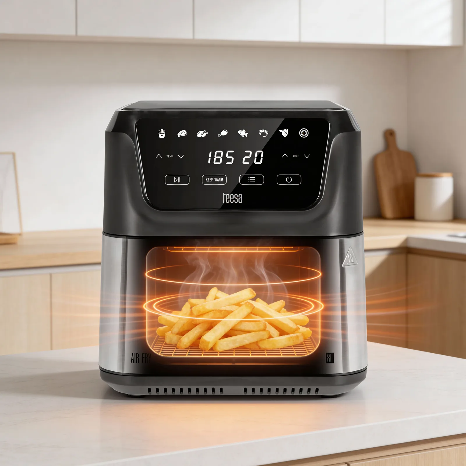 Teplovzdušná fritéza Teesa Digital Air Fryer XXL 8 l L-TSA8079 detail 4