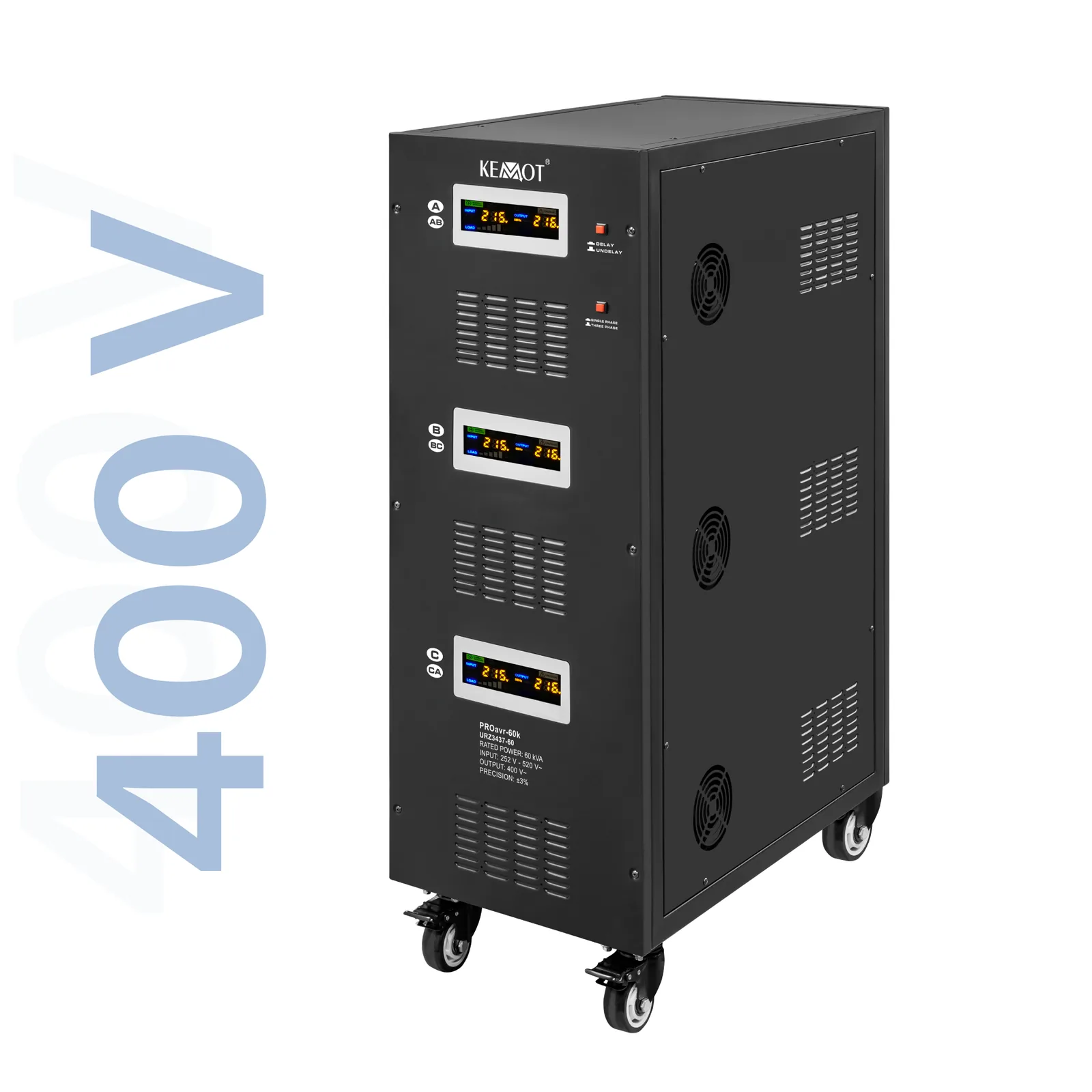 Automatický trojfázový stabilizátor napätia Kemot PROAVR-60K 60 kVA L-URZ3437-60 detail 2