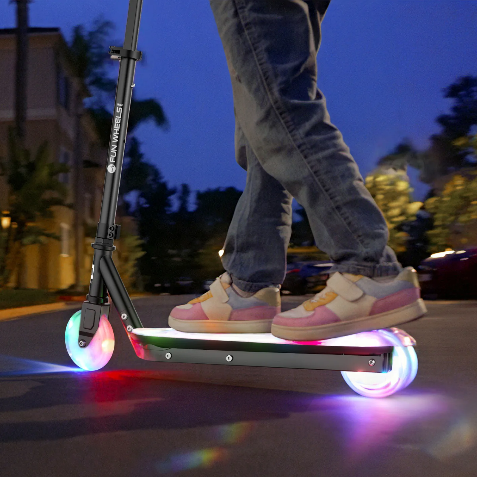 Elektrická kolobežka pre deti Rebel Fun Wheels Light modrá L-ZAB0034 detail 5