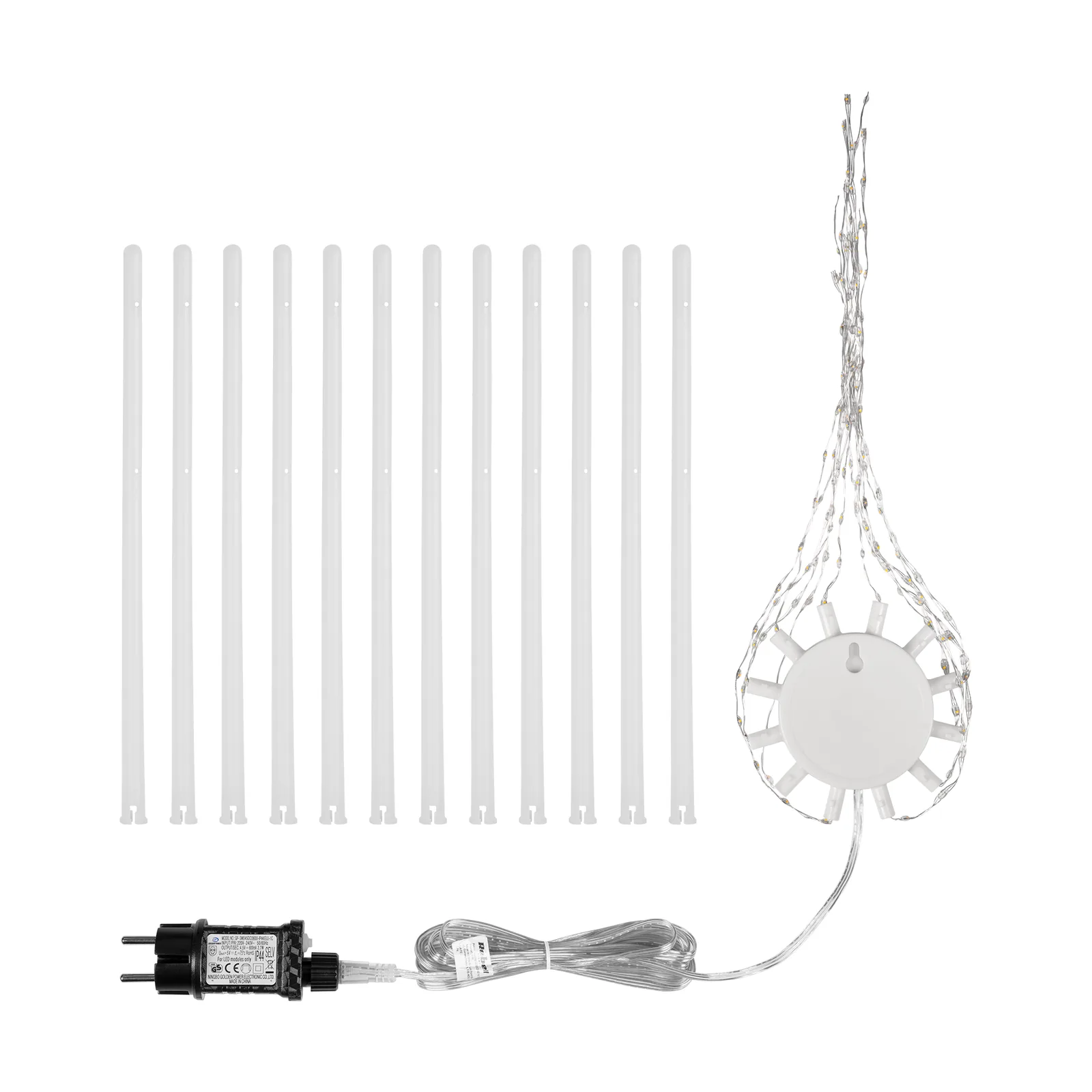 LED vianočná hviezda na zavesenie 59,5 cm teplá biela 132 LED Rebel L-ZAR0581 detail 2